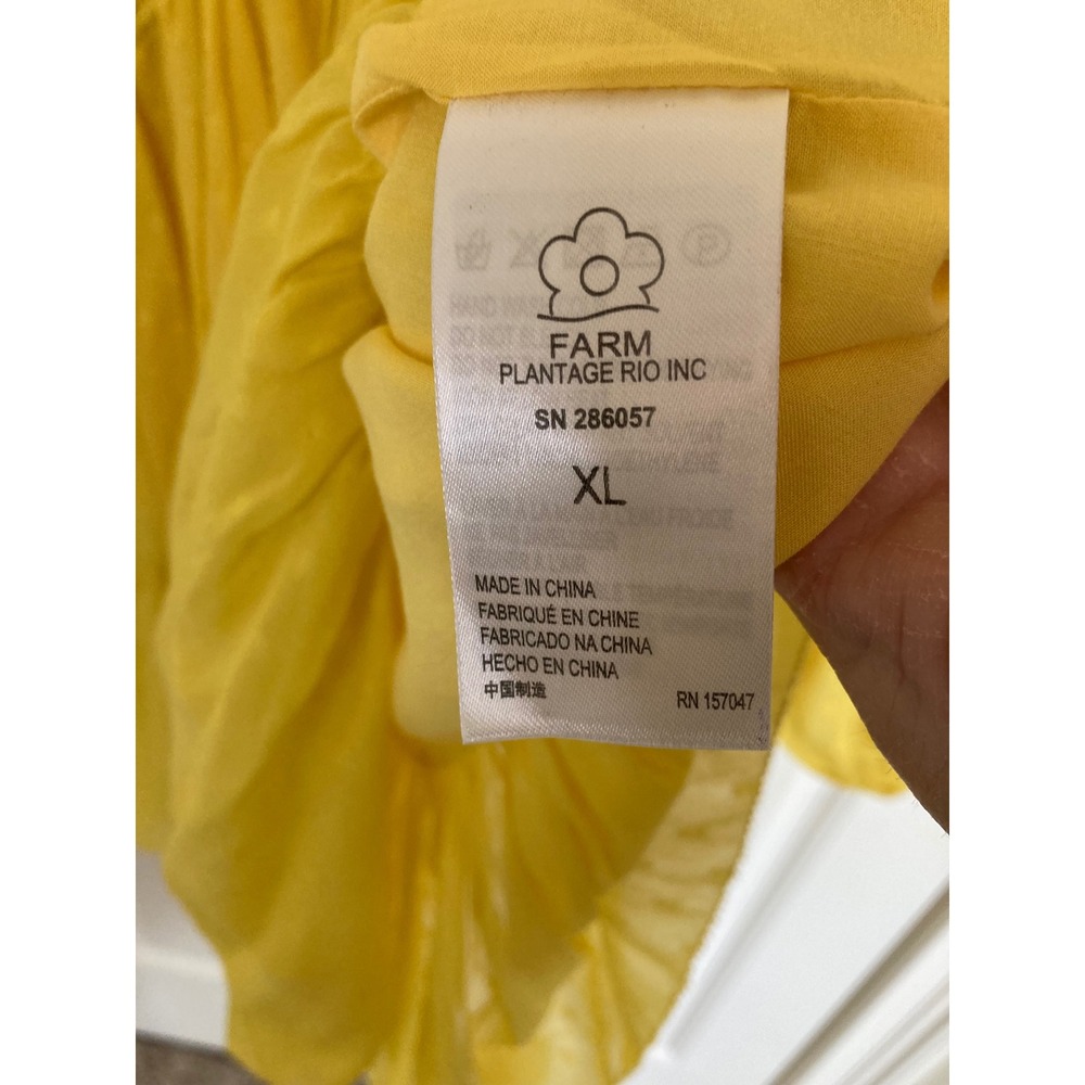 NWT FARM Rio Sunny Yellow Ruffle Mini Dress - Picture 6 of 11
